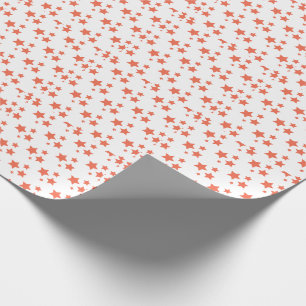 Orange Stars Modernes Design Wrapping Paper Geschenkpapier