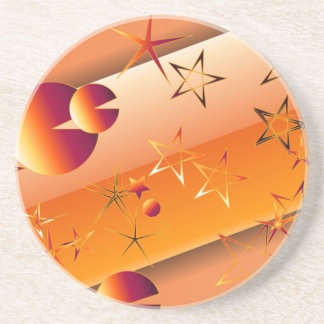 Orange-Stars-Untersetzer Getränkeuntersetzer
