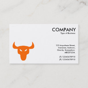 Orange Steer Symbol - weiß Visitenkarte