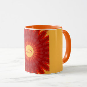 Orange Sternexplosion Tasse