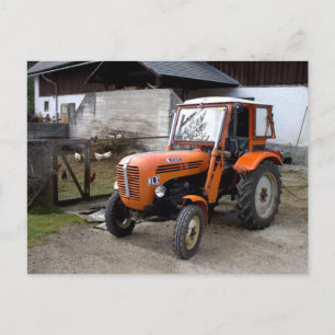 Orange Steyr Traktor KL II Postkarte