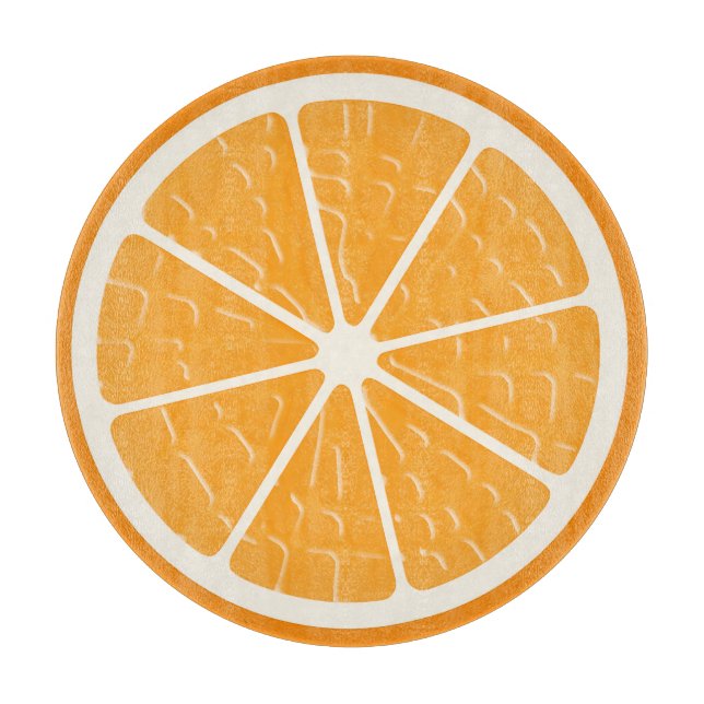 Orange-Stilisierte Fruchtscheibe Schneidebrett (Vorderseite)