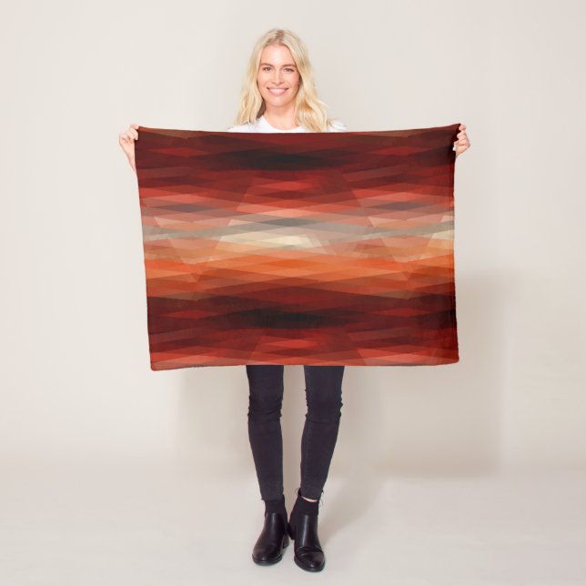 Orange Streifen Fleecedecke (Beispiel)