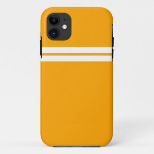 Orange-Streifen mit weißem, oberem Rennen Case-Mate iPhone Hülle