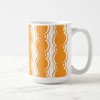 Orange Streifen-Muster-Tasse Kaffeetasse