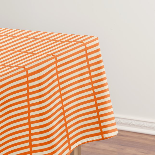 Orange Streifen Tischdecke (Beispiel)