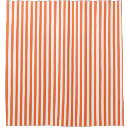 Orange Stripe Duschvorhang
