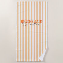 Orange Striped Bridesmaid Bachelorette Wochenende
