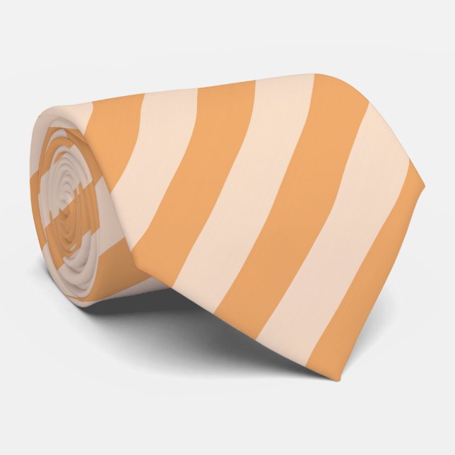 Orange Stripes Krawatte (Gerollt)