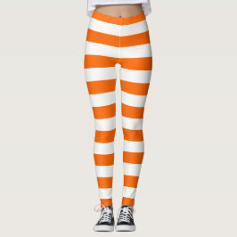 Orange Stripes Leggings