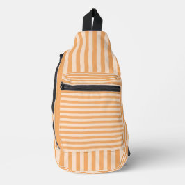 Orange Stripes Seamless Pattern Crossbody Bag