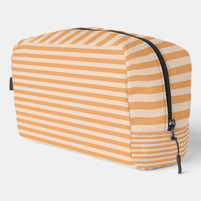 Orange Stripes Seamless Pattern Toiletry Bag Waschbeutel (Rechte Ecke)