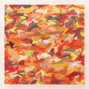 Orange Strudel-Glas-Untersetzer Glasuntersetzer