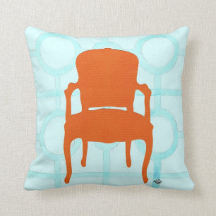 ORANGE STUHL SILHOUETTE CUSHION KISSEN