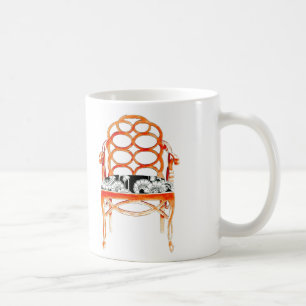 Orange Stuhl-Tasse Kaffeetasse