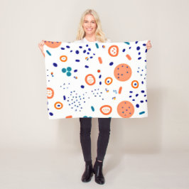 Orange Style Patterns Art Design Fleecedecke