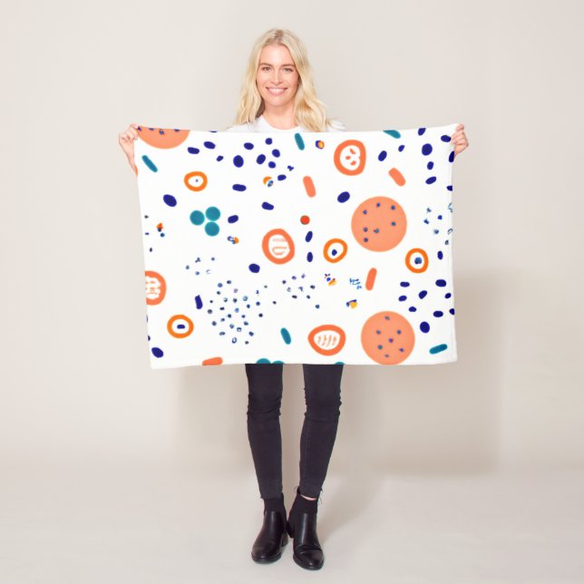 Orange Style Patterns Art Design Fleecedecke (Beispiel)