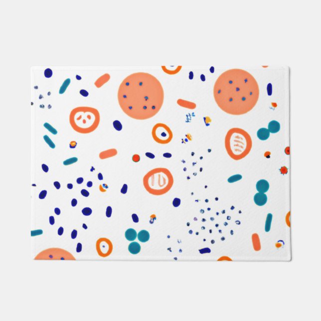 Orange Style Patterns Art Design Fußmatte (Vorderseite)