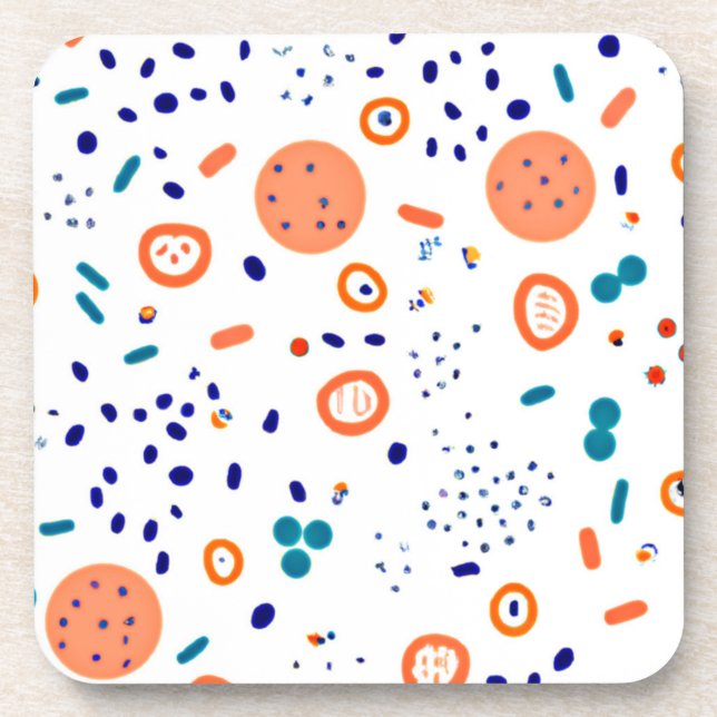 Orange Style Patterns Art Design Getränkeuntersetzer (Vorderseite)