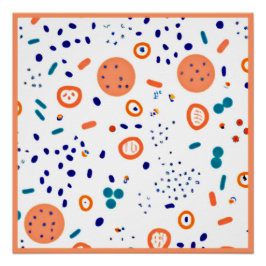 Orange Style Patterns Art Design Poster