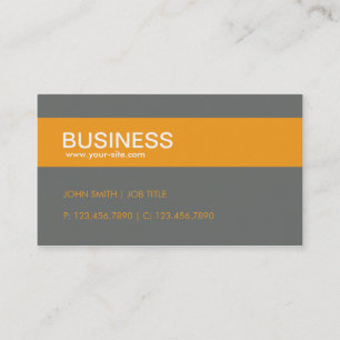 Orange Stylish Classy Schlicht Simple Groon Visitenkarte