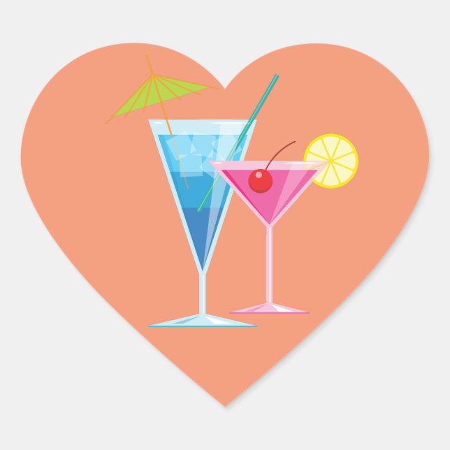 Orange Summer Cocktail Sticker (Vorderseite)
