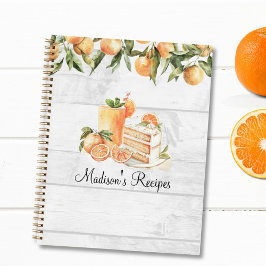Orange Summer Fruit Personalisiert Recipe Kochbuch Notizbuch