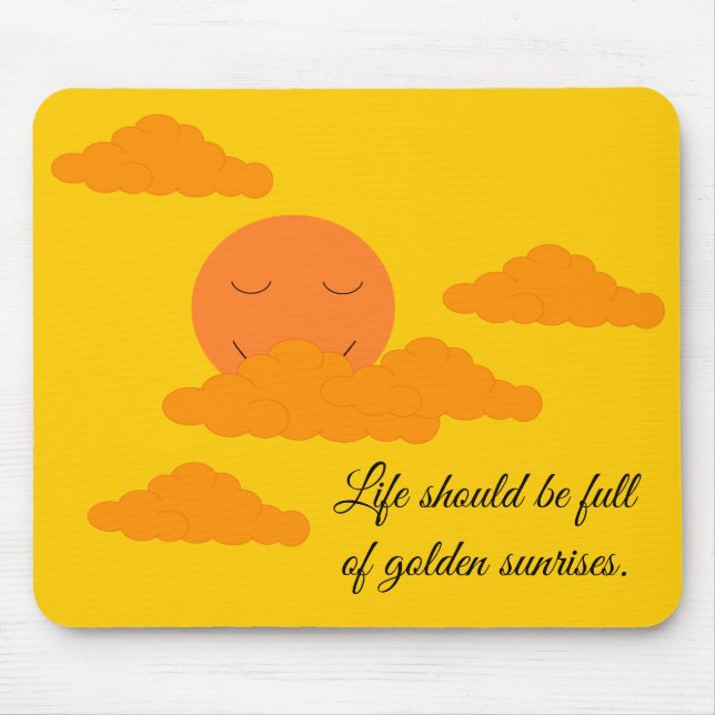 Orange Sun and Golden Sunrise Mouse Pad Mousepad (Vorne)