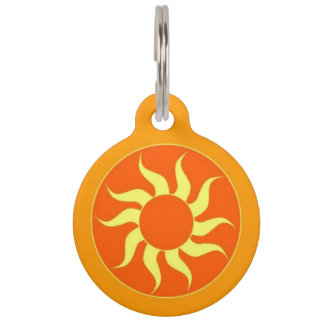 Orange Sun-Haustier Identifikations-Umbau Tiernamensmarke