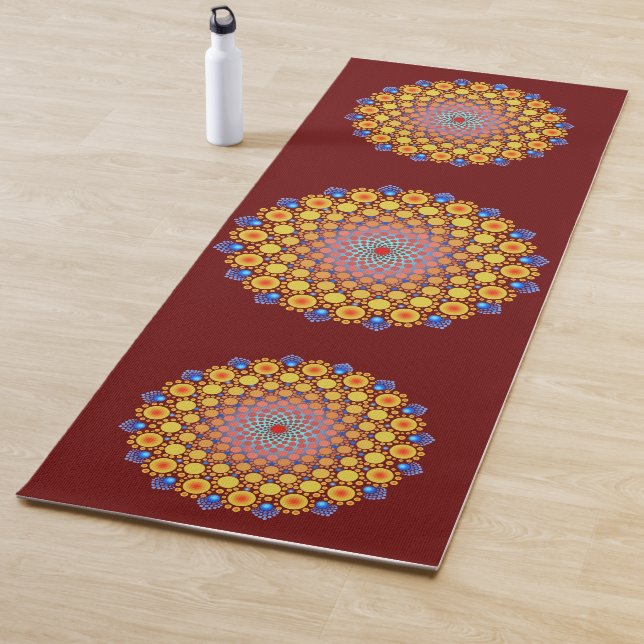 Orange Sunflower Mandala Yogamatte (Beispiel)
