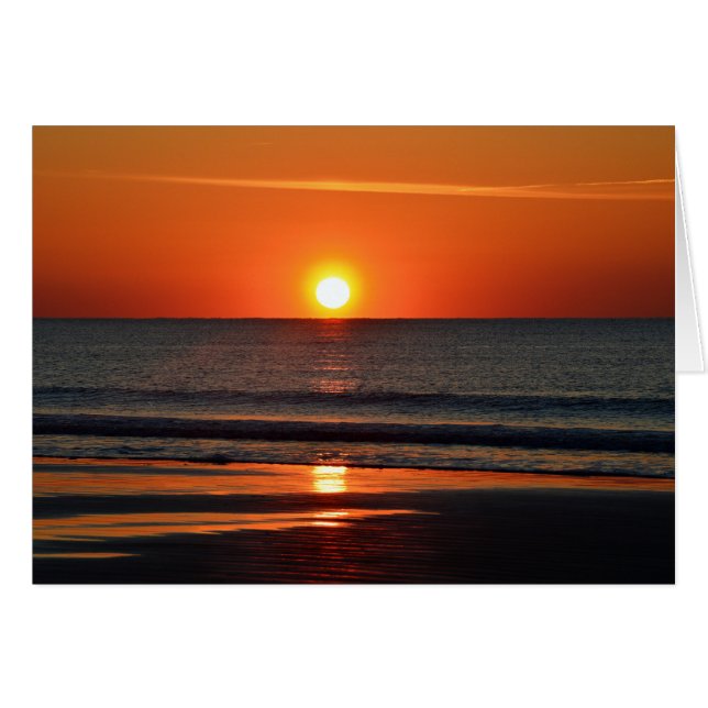 Orange Sunrise am Strand (Vorderseite (Horizontal))