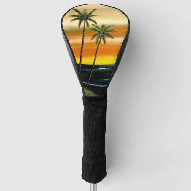 Orange Sunrise Golf Headcover (Vorderseite)