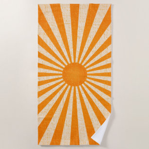 Orange Sunrise Vintag Sun Summer Pool Strandtuch
