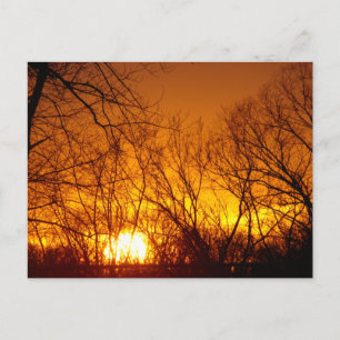 ORANGE SUNSET POSTCARD POSTKARTE