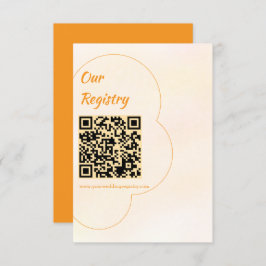 Orange Sunset Wedding Registry Begleitkarte