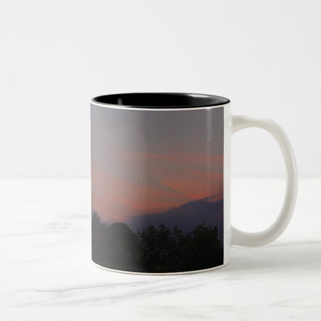 Orange Sunset Zweifarbige Tasse (Rechts)