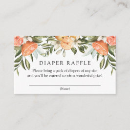 Orange Süsse Diaper Raffelkarte Begleitkarte