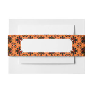 Orange Suzani Muster Einladungsbanderole