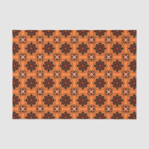 Orange Suzani Muster Seidenpapier