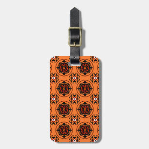 Orange Suzani Pattern Gepäckanhänger