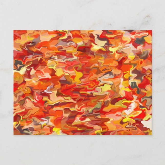 Orange Swirl Postkarte (Vorderseite)