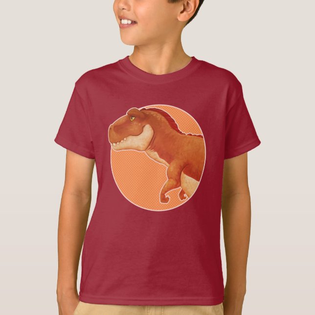 Orange T-Rex-T - Shirt (Vorderseite)