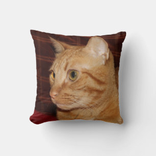 Orange Tabby Cat Face Profil Kissen