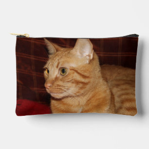 Orange Tabby Cat Face Profil Zubehörtasche