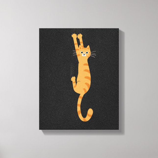 Orange Tabby Cat | Funny Strip Cat Leinwanddruck (Vorderseite)