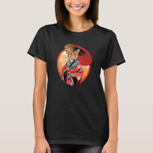 Orange Tabby Cat Geisha Funny Pet Kimono T-Shirt