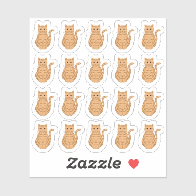 Orange Tabby Cat Ginger Cat Decorative Pet Planer Aufkleber (Blatt)