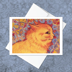 Orange Tabby Cat Louis Wain Note Card