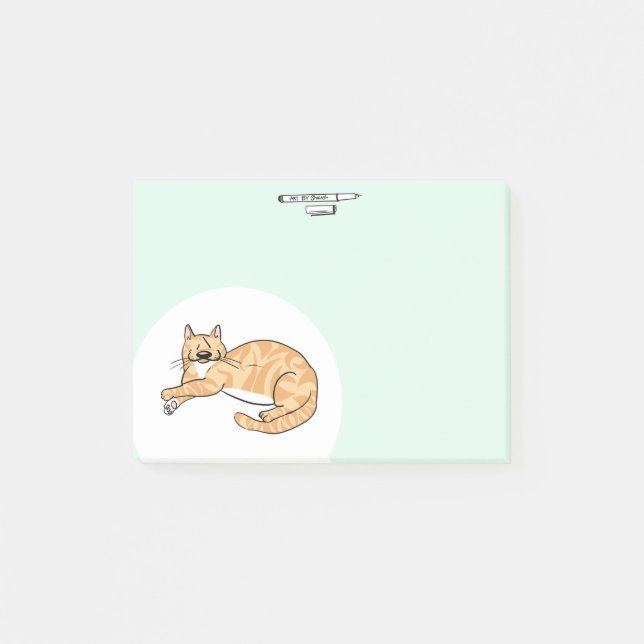 Orange Tabby Cat Post-it Notes Klebezettel (Vorderseite)