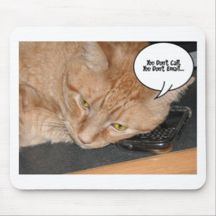 Orange Tabby Cat Spaß/Handy Mousepad